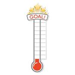 stika.co Large Fundraiser Goal Setting Thermometer - Matt self-adhesive Vinyl Sticker - Office Wall Sticker, Charity Target Chart, Fundraising Ideas (Fundraiser, Small - 600 x 200mm)