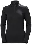 Helly Hansen Women's Lifa Merino Midweight 1/2 Zip Jacket, Black, Large