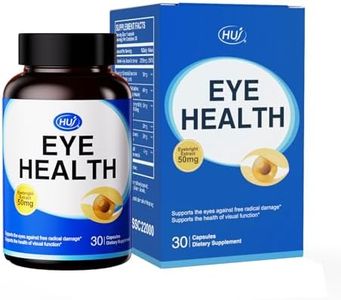 HUJ Eye Health - Eye Supplement for Adults with Pycnogenol®(French Maritime Pine Bark Extract)，Bilberry Extract，Lutein - Supports Vision, Eye Function, and Blue Light Protection* - 30 Capsules