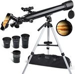 Telescopes for Adults Astronomy, 70mm Aperture 700mm AZ Mount Astronomical Professional Refracting HD Telescope for Telescope with Adjustable Tripod, Nylon Bag kit, Christmas Astronomy Gift