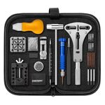 【2025 Upgrade】Eventronic Watch Repair Tool Kit, Professional Watch Battery Replacement Kit and Watch Link Removal Kit, Watch Back Removal Tool, Spring Bar Tool Set with Carrying Case for Gift