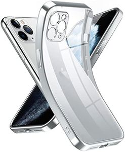 Supdeal Crystal Clear Case for iPhone 11 Pro, [Not Yellowing] [Camera Protection] [Military Grade Drop Tested] Transparent Shockproof Protective Phone Case Soft Silicone Slim Cover, 5.8 inch, Silver