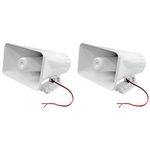 (2) Pyle PHSP5 8" 65W 8-Ohm Indoor & Outdoor PA Horn Speaker 65 Watts, White