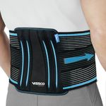 Vissco Lumboset Advance Belt, Back Support for Back Pain Relief, Disc Herniation, Posture Correction, Ergonomic Design, Breathable & Skin Friendly Material for Men & Women- Large(Black)