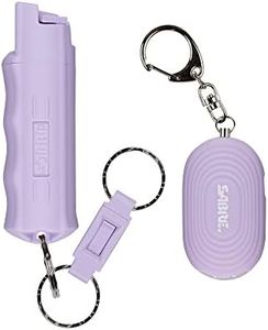 SABRE Personal Safety Kit with Pepper Spray for Self Defense and 2-in-1 Personal Alarm with LED Light, 25 Bursts, 130dB Alarm, Audible Up to 1,250 Feet, Quick Release Key Ring, Lavender, 0.54 fl oz