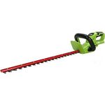 Greenworks 24V 22" Hedge Trimmer with Rotating Handle, Battery Not Included, Green