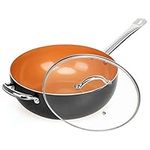 SHINEURI Copper 12 Inch Frying Pan,