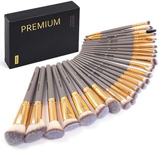 Make up Brushes Set 25Pcs Professional Makeup Brushes Foundation Blush Angle Eyeliner Blending Concealers Eyeshadow Brush Premium Synthetic Makeup Brush Set with Gift Box(Brown)