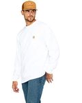 Carhartt Men's Workwear Long Sleeve Pocket T-shirt T Shirt, White, L UK