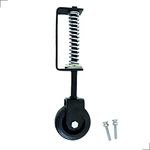 Gate Wheel, Black, Spring Loaded | 4 inch | Max Load 138kg / 300lb | Black for Wooden Gates