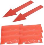 Joyangy 8 x 2 inch Red Arrow Sign Stickers, 12 Pack Waterproof PVC Removable Self Adhesive Floor Decals, Wall Marking Arrow Signs for Road Instructions