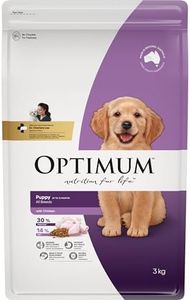 OPTIMUM Puppy All Breed Dry Dog Food With Chicken 3kg Bag, 4 Pack