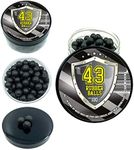 Rubber Balls in 43 Caliber 100 pcs Hard Rubber Balls Paintballs Reballs Resuable Projectiles Powerballs for Self Home Defense Pistols and Training in .43 Cal.