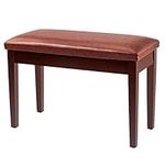 Bonnlo Brown Duet Piano Bench with 