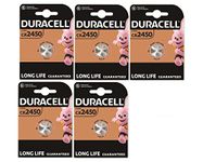 5X Duracell Cr 2450 Lithium (5 Blister Packs of 1 Battery) 5 Batteries