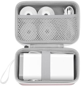 TYPONOS Labels Printer Case Compatible P21 Label Maker, Compatible with Most Mini Label Printers, Carrying Bag Storage Holder for Label Makers Printer & Labeling Tapes(Case Only), Pink