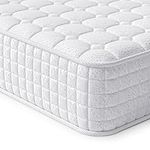 Vesgantti 3FT Single Mattress, 9.4 Inch Hybrid Mattress with Breathable Foam and Individually Pocket Spring - Medium Firm, White