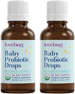 Lovebug Award Winning USDA Organic Probiotic for Infants & Babies 0-12 Months | Helps w/Colic, Reflux, Diarrhea, Constipation & Gas | Multi-Strain 5 Billion CFU | Liquid Drops (60 Days Supply)