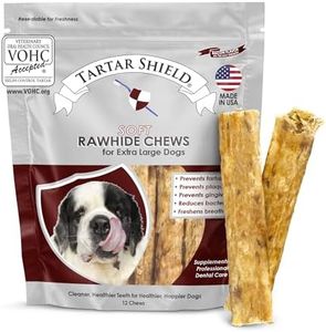 Tartar Shield® Soft Rawhide Dental Chews, XL Dogs, VOHC Accepted, 12 ct