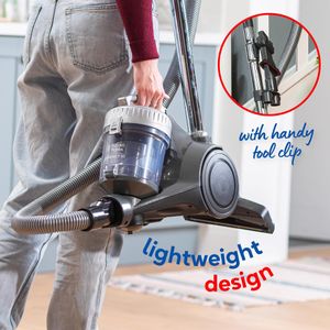 Russell Hobbs Compact Bagless Cylinder Vacuum – 700W, 1.5L, Grey/Silver
