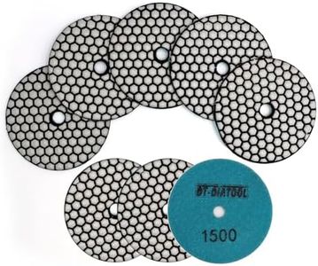 DT-DIATOOL Dry Diamond Polishing Pads 4 Inch for Granite Marble Quartz Stone Countertop Tiles 8 Pieces Grits 1500