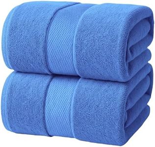 Infinitee Xclusives – Luxury Bath Sheets Towels – 2 Pack 600 GSM (35X70 Inches) – 100% Ring Spun Cotton Extra Large Bath Towels for Bathroom – Super Soft, Absorbent, Hotel & Spa Quality|Eloquent Blue|