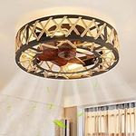 19.7" Boho Ceiling Fans with Lights