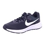 NIKE Unisex Nike Revolution 6 Nn (Gs) Gymnastics Shoe, Black White Dk Smoke Grey, 6 UK