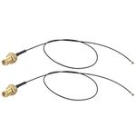 Futheda 2pcs U.FL IPX IPEX MHF4 to SMA Female Bulkhead Mount WiFi Antenna Extension Cable 0.81mm IPX SMA Coaxial Pigtail Cable 30cm/12 inch for Wireless Network Router RF Device Mini PCI Bluetooth GPS