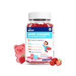 Gritzo Super Gummies, Multivitamin for Kids (Natural Strawberry Flavour, 30 Gummies) | Zero Added Sugar, 21 Vitamins & Minerals