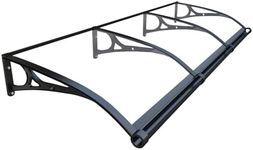 HIAPES Awning for Door Entrance, Awnings for Doors, Window Awnings Exterior Polycarbonate Cover Outdoor Front Door Patio UV/Rain/Snow Protection, Door Awnings Exterior for Porch/Patio/Deck