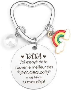 Cadeau Tata,Porte Clé Meilleure Tata,Cadeau pour Tata Anniversaire Cadeaux pour sa Tata,Porte Clef Idee Tata Cadeau Tata Noel Merci Tata Cadeau Personnalisé Cadeau Tatie Original Personnalisable Idée