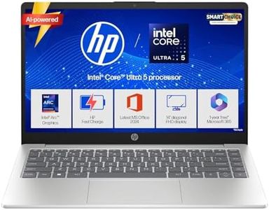 HP 14 Smartchoice, Intel Core Ultra 5 125H 12 TOPS, 24GB DDR5 (Upgradeable) 1TB SSD, Anti-Glare, FHD, 14''/35.6cm,Win11, M365*Office24, Silver, 1.4kg, ep1180tu, FHD Camera w/Shutter, Backlit AI Laptop