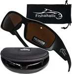 Fishoholic Polarized Fishing Sunglasses UV400 (14 Options) Fishing Gift with Hard Case & Pouch