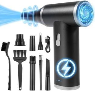Soplador de polvo eléctrico, Air Duster, 110000 RPM, kit de limpieza para PC, portátil inalámbrico, jarra de aire portátil con cable USB y cepillo de limpieza, para ordenador, teclado, coche, casa de