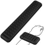 JEDIA Keyboard Wrist Rest, Black Memory Foam Mouse Wrist Rest, Ergonomic Keyboard Wrist Rest Support Pad Easy Typing and Pain Relief for Home, Office, Laptop, Desktop Computer, 2 Packs Medium + Small