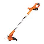 Worx Wg154 20-Volt Li-Ion Cordless Grass Trimmer/Edger Fixed Shaft, 10-inch, Battery and Charger Included