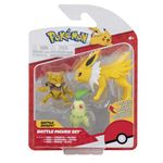 Pokémon PKW2349 Battle Figure Set Official Movable Figures, 5 cm Endive and Abra, 7.5 cm Blitza