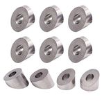Lynkaye 1/4" 30 45 Degree Angle Beveled Washer for 1/8" to 3/16" Deck Cable Railing, Stair Railing,T316 Marine Grade Stanless Steel for Wood/Metal/Aluminum Posts Stairs (10 Pcs 45 degree)