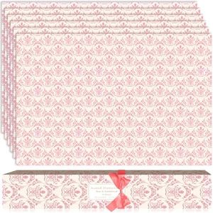 SCENTORINI Rose Sandalwood Scented Drawer Liners, 6 Sheets Fragrant Paper Liners Non-Adhesive Paper Sheets for Home Closet, Dresser Drawers, Gift for Home Fragrance