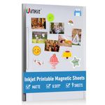 Uinkit Printable Magnetic sheets Non Adhesive 13.5mil 8.5 x 11 Inches Thick Magnet Matte Paper for Inkjet Printers (9)