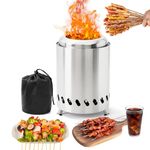 Smokeless Table Top Fire Pit, Portable Tabletop Fire Pits for Garden & Outdoor Use, Solo Stove for Camping, Table Top Fire Pit Outdoor with Travel Bag, Camping Essentials