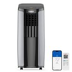 TOSOT 8,000BTU (5,000 BTU SACC) Portable Air Conditioner, Smart Wifi Control, AC Unit with Dehumidifier, Fan, Window Kit for Easy Installation, Cool Rooms Up to 300 Square Feet, Shiny Series