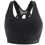 SALOMON Women's Cross Run Sports Bra, Deep Black, L