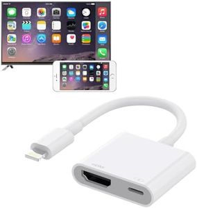 HARIBOL Lightning to HDMI Adapter, Lightning to Digital AV Adapter, iPhone to HDMI Adapter 1080P Sync Screen Cable with Charging Port Compatible with iPhone/iPad on HDTV/Projector/Monitor