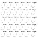 30pcs Drop Shot Fishing Hooks with Drop Shot Rig and Swivel in-line Drop Shot Rig Fishing Hooks for Bass Perch Catfish Trout Carp Crucian