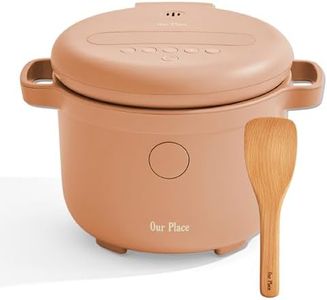 Our Place Rice Cooker | Compact Rice Cooker 3-Cup Uncooked / 6-Cup Cooked with Ceramic Nonstick Inner Pot | Fuzzy Logic Multi-Cooker for White & Brown Rice, Oatmeal & Grains | Delay Timer & Auto Keep Warm | Spice