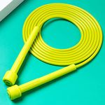 KEEN Adjustable Jump Rope-Professional Skipping Rope with Anti-Skid Handles for Men Women Kids Speed Training and Fitness (Yellow),0.92 ft