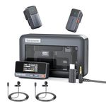 Saramonic Air Wireless Microphone for iPhone/Camera/Android/PC, 48kHz/24-bit,120dB Max SPL, 300m Range, Noise Cancelling, 30h Use for Filmmaking and Content Creation (USB-C RX + Lavalier Microphones)