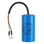 150UF Capacitor, CD60 Start Run Capacitors Starting Motor Capacitor Switching Capacitors 250V AC 50/60hz with Wire Lead for Air Conditioner, Compressor